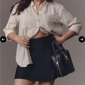 Anthropologie Tilda Mini Slip Skirt